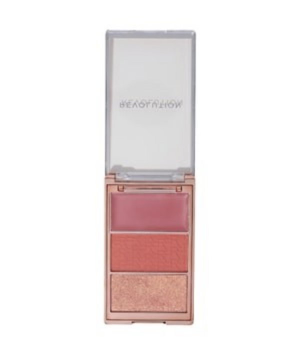 Makeup Revolution Blush Icon Paleta de colorete e iluminador Mate Aura Points Rose Makeup Revolution Blush Icon Paleta de colorete e iluminador Mate Aura Points Rose